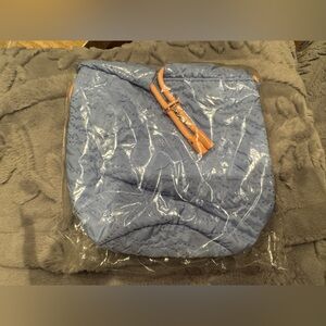 Dolce & Gabbana Blue Quilted Bag with Tan Strap